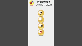 4D Lotto result today 9PM, April 17, 2024 |  #elottoph