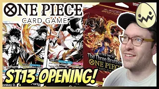 One Piece Card Game: Starter Deck 13 Opening! Three Brothers!