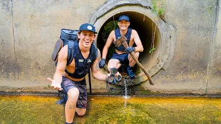 Diving Shallow Urban Canal for Lost Treasure with Dallmyd!! (Major Pollution)