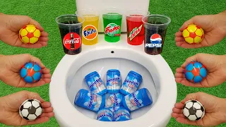 Mentos VS Football, Coca Cola Zero, Mtn Dew, Fanta, Pepsi, Fruko and Mentos in the toilet