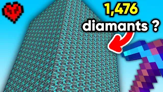J'ai Miné 1,476 Diamants sur Minecraft Hardcore