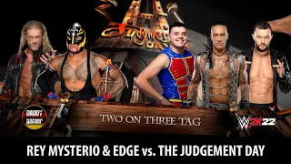 Rey Mysterio & Edge vs The Judgement Day | Two on Three Handicap Tag Team Match | WWE 2K22 Gameplay