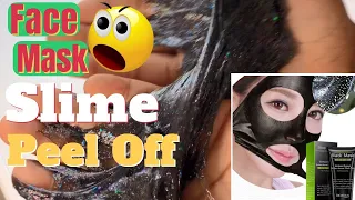 Will It Slime? Testing Peel of black Face Mask! No Glue Slime DIY