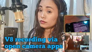 SONG RECORDING WITH V8 SOUND CARD + LAPTOP / PHONE USING 3RD PART APPS (OPEN CAMERA)