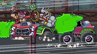 TMNT Shredder's Revenge Mutants Over Broadway gnarly in 3:14