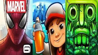 Spider Man Unlimited VS Subway Surfers 2018 Chicago VS Temple Run 2 Lost Jungle