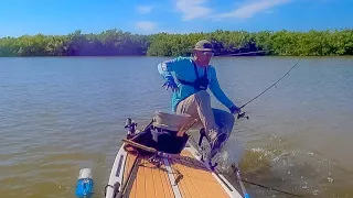 Can't Believe This FISH PULLED ME IN - Sanibel Backwater Fishing