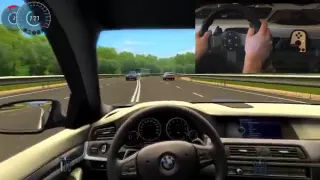 BMW M5 F10 City Car Driving Simulator G27 300 Km h Big Crash Ending !