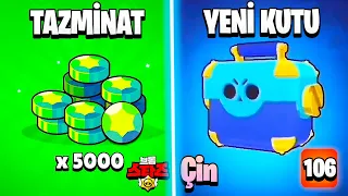 106 TIK VEREN YENİ KUTU | 5000 ELMAS TAZMİNAT BUG | YENİ STU KOSTÜMÜ - Brawl Stars Çin Sürümü