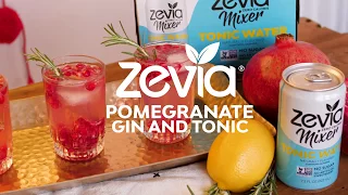Zevia Pomegranate Gin and Tonic