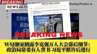 WSJ独家披露万人大会幕后细节：李克强主动请缨，政治局常委有人背书，习近平默许；决策人士：习李出现短暂双轨制；党内有人类比七千人大会，短暂放权后是文革？李克强无水救火能走多远？