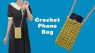 Crochet phone bag | Mẫu 5 | Móc túi đựng điện thoại