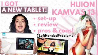 😱I Bought A NEW DRAWING TABLET! 😭 Huion Kamvas 13 – Unboxing, Review, Set-up for left-handed use! 🔥