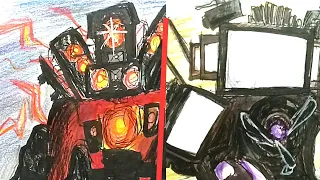 Drawing titan tv man, speaker man, titan clockman, titan cameraman (part 1)