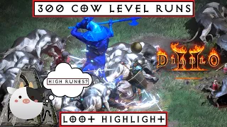 300 Cow Level Runs: Diablo 2 Resurrected | Loot Highlight