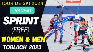 Tour De Ski 2024  Race #1 SPRINT(free) Men & Women Toblach (Italy) 2023/12/30