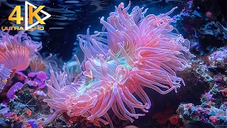 1 HOUR Underwater Wonders 4K - Relaxing Piano Music - Best 4K Sea Animals for Relaxation