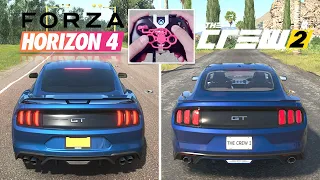 Forza Horizon 4 vs The Crew 2 Ford Mustang GT - Gameplay & Sound Comparison