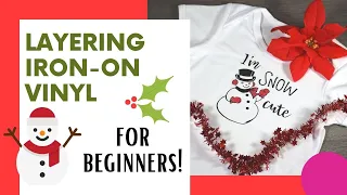 How to Layer Iron On Vinyl With Cricut! Beginner-Friendly DIY!