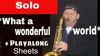 *What a wonderful world* Saxophone Solo Tenor Sax Alto Sax Backingtrack Noten sheets-Partitura