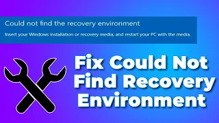 FIX: Could Not Find The Recovery Environment Windows 10/11 | Fix Can't reset Windows 10/11 ✔️(2024)