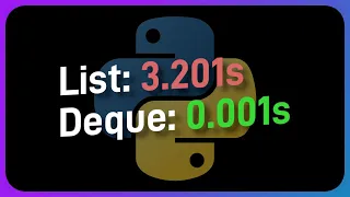 Deques can be FASTER than lists in Python