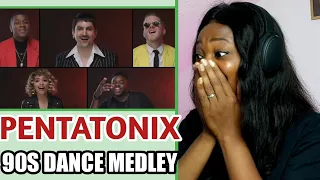 I couldn't stop myself! 😫 | Pentatonix 90s dance medley | reaction