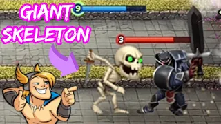 Castle Crush - Giant Skeleton Vs Black Knight Epic Fight! - Castle Crush Gameplay