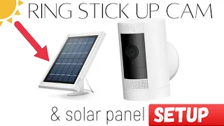 Ring stick up cam with solar panel, unbox and setup #ring camera