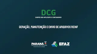 LIVE | Geração, manutenção e envio arquivos REINF (DCG)