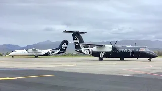 Air New Zealand All Black Q300 Arrival & Departure | Featuring ZK-NEP | Blenheim Woodbourne Airport