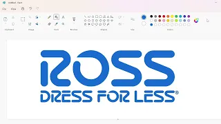 How to draw the Ross Dress for Less logo using MS Paint | How to draw on your computer