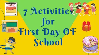 First Day Of School Activities/Things to do at first day/Indian Teachers Indian Schools/Easy Ideas