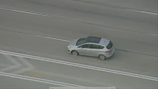 End of police chase in Los Angeles