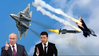 Caught on Camera!. Russian Su-57 Fighter Jet Shot Down a Ukrainian Su-27 Using an R-37M Missile