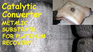 Catalytic Converter Metalic Substrate for Platinum Recovery - EXPERIMENT!