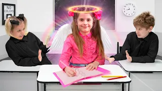 Eva Black vs Pink Challenge and her Back to School story