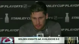 Reporter asks Nathan MacKinnon the stupidest question of all-time following Avs elimination