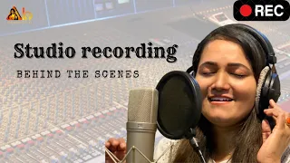 Song recording | Behind the scenes | Studio recording BTS | Song Making Video | Anuradha Bhat ||