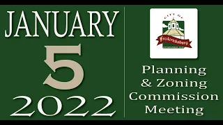 City of Fredericksburg, TX - Planning and Zoning Meeting - Wednesday, January 5, 2022