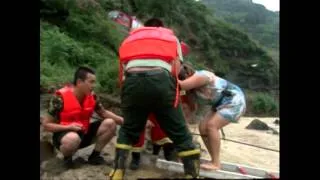 Firefighter rescued trapped villagers after the floods