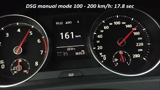 VW Golf VII GTI Performance DSG 230 HP Acceleration 0 - 100 | 100 - 200