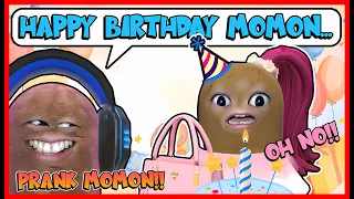 PRANK MOMON DI ULANG TAHUNNYA !! MOMON SAMPE TINGGALIN ATUN !! Feat @sapipurba Roblox