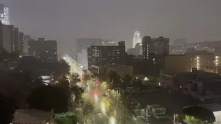 Thunderstorms in Downtown Los Angeles 12.28.20