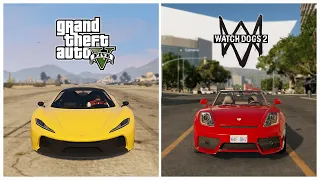 GTA 5 VS WATCH DOGS 2 (DETAILS, PHYSICS,COMPARISON|