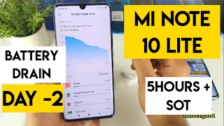 Mi note 10 lite battery drain day 2 results