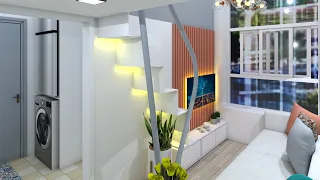 Tiny Apartment 17sqm (Micro Apartment 183sqft) | Space Saving Ideas | Never Too Small