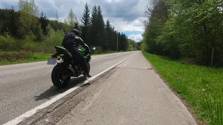 ZX6R Full power Fly by Akrapovic, Arrow pro race brutal sound!