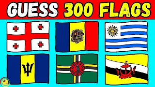 Guess The Flag - 300 Flags in the World | 99% People Fail | Only Genius Can Answer | Monsterpedia