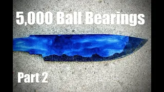 5K Ball Bearing Twist Knife, Forging The Guard And Grinding The Blade